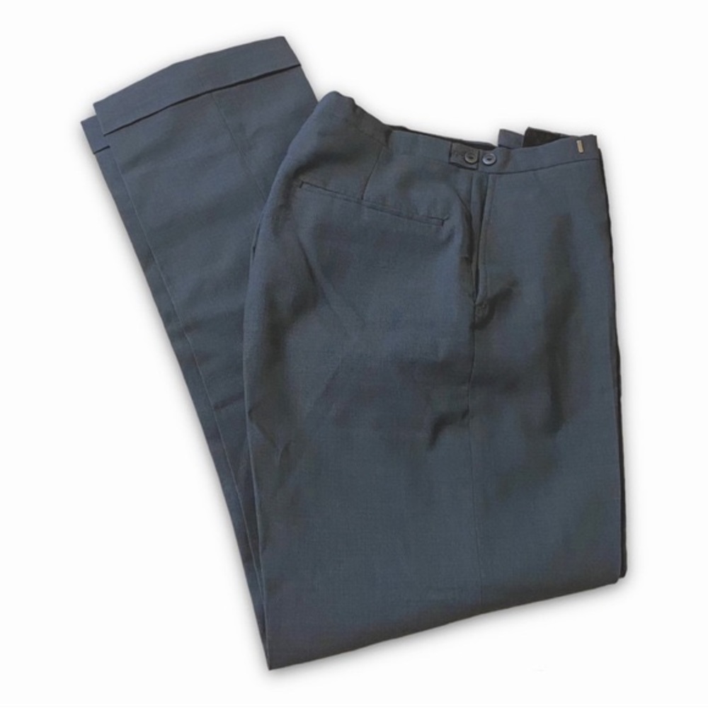 Vintage 60s Sharkskin Cuffed Trousers  28” Waist  Small  Unisex Retro Mod Pants